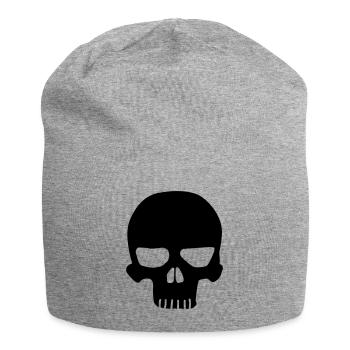 Totenkopf / skull - Jersey Beanie - heather grey - Front