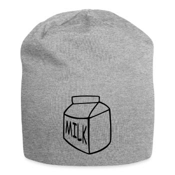 milch - Jersey-Beanie - Grau meliert - Vorne