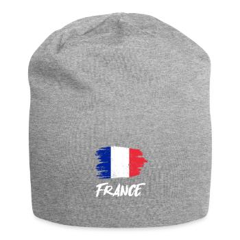 Drapeau France Drapeau Français - Bonnet en jersey - gris chiné - Devant