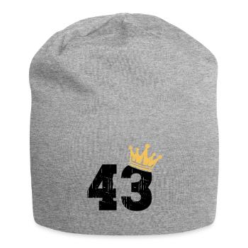 43 Crown 43rd birthday 43 years - Jersey Beanie - heather grey - Front