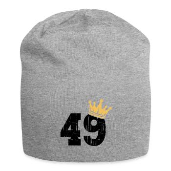 49 Crown 49th Birthday 49 Years - Jersey Beanie - heather grey - Front