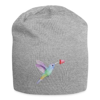 humming-bird - Jersey Beanie - heather grey - Front