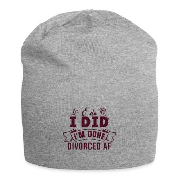 I'm Done Divorce - Jersey Beanie - heather grey - Front