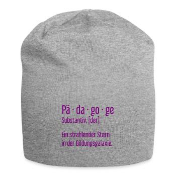 Pädagoge Pädagogen Schule Lehrer Unterricht - Jersey-Beanie - Grau meliert - Vorne