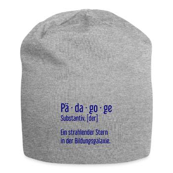 Pädagoge Pädagogen Schule Lehrer Unterricht - Jersey-Beanie - Grau meliert - Vorne