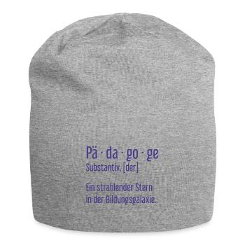 Pädagoge Pädagogen Schule Lehrer Unterricht - Jersey-Beanie - Grau meliert - Vorne