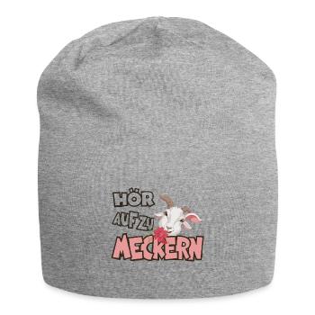 Hör auf zu meckern für eine Frau oder Mädchen - Jersey-Beanie - Grau meliert - Vorne