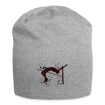 Hochspringer Wasserfarben Hochsprung - Jersey-Beanie - Grau meliert - Vorne