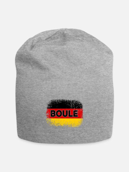 Boule Deutschland Fahne Pétanque Spieler - Jersey-Beanie - Grau meliert