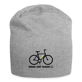 E-Bike Pedelec Funny Gift Bike eMTB Bike - Jersey Beanie - heather grey - Front