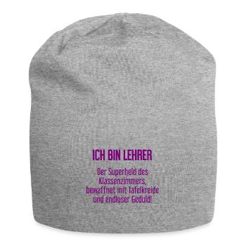 Lehrer - Der Superheld des Klassenzimmers! - Jersey-Beanie - Grau meliert - Vorne