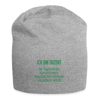 Dozent - Der Superheld des Klassenzimmers! - Jersey-Beanie - Grau meliert - Vorne
