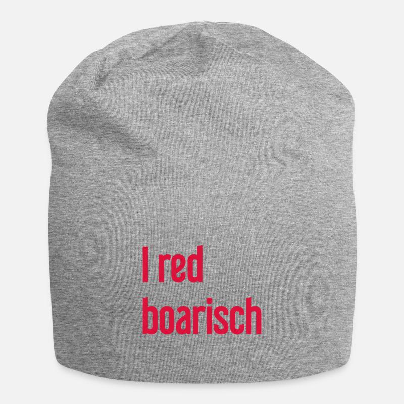 I red boarisch - Jersey-Beanie - Grau meliert