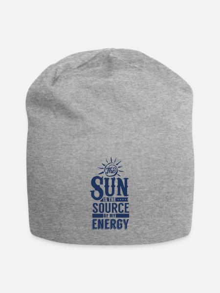 Solar Solarenergie Sonne Solarkraft Grüner Strom - Jersey-Beanie - Grau meliert