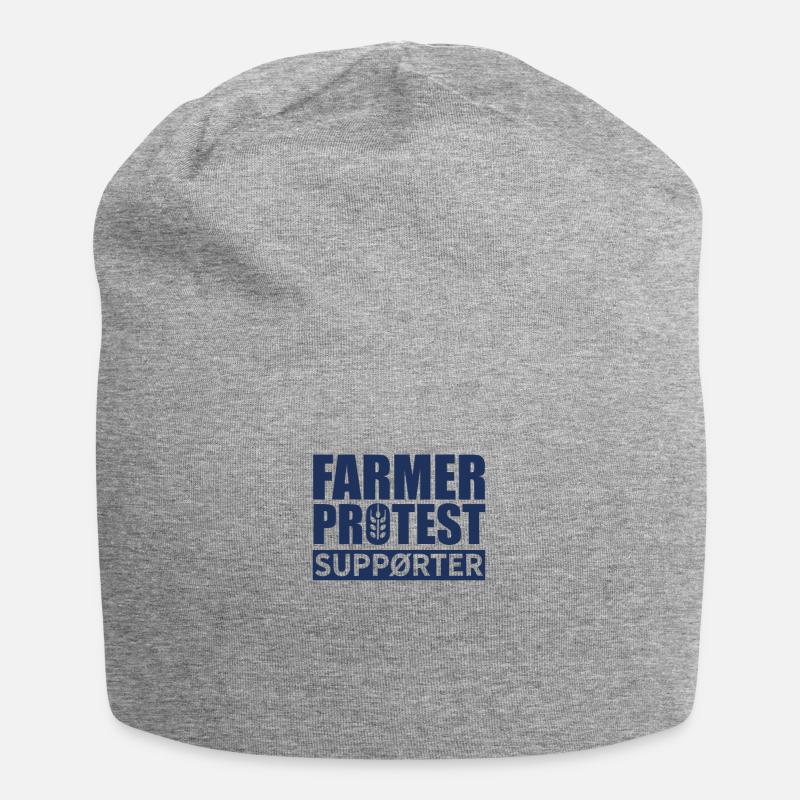 Bauernprotest - Jersey-Beanie - Grau meliert