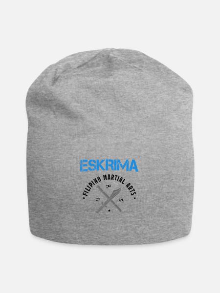 Eskrima Filipino Martial Arts Kampfsport Geschenk - Jersey-Beanie - Grau meliert