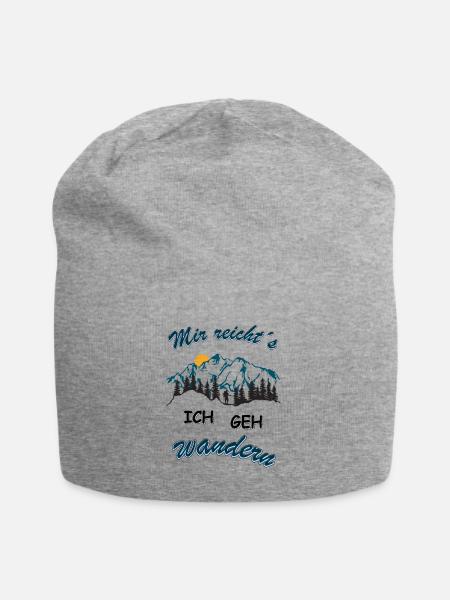 Mir reichts, ich geh wandern lustig Mega - Jersey-Beanie - Grau meliert