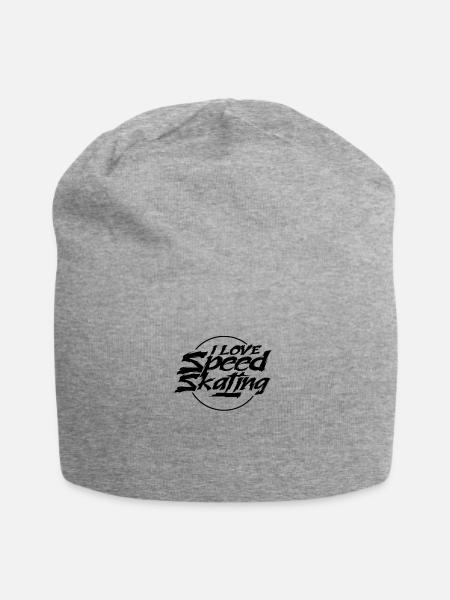 Ich liebe Speedskaten Inline Skating Speed Skater - Jersey-Beanie - Grau meliert
