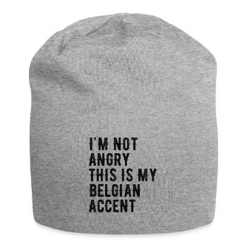 Je ne suis pas méchant, mon accent belge - Bonnet en jersey - gris chiné - Devant