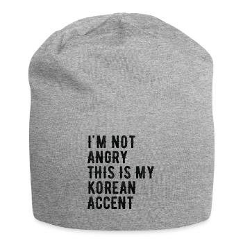 Je ne suis pas méchant, mon accent japonais - Bonnet en jersey - gris chiné - Devant