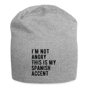 Je ne suis pas méchant, mon accent espagnol - Bonnet en jersey - gris chiné - Devant