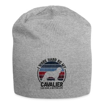 Travaillez dur - Retro Cavalier - Bonnet en jersey - gris chiné - Devant