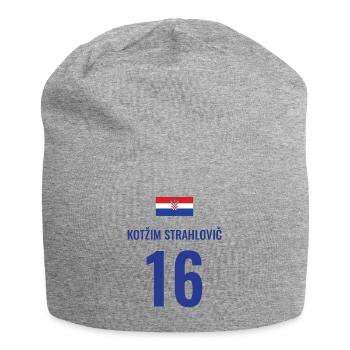 Fußball Sauf Trikot Kroatien Mallorca Party Gruppe - Jersey-Beanie - Grau meliert - Vorne