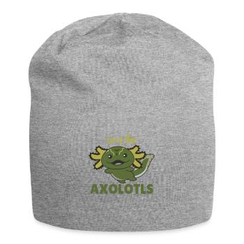 Axolotl cute animals kawaii anime save the axolotl - Jersey Beanie - heather grey - Front