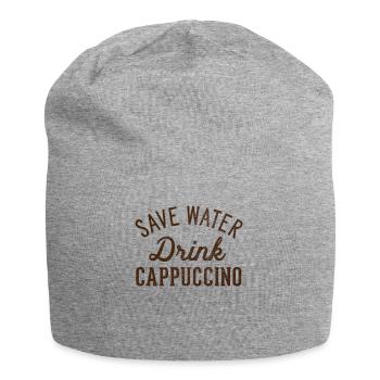 Économisez de l’eau boire du cappuccino - Bonnet en jersey - gris chiné - Devant