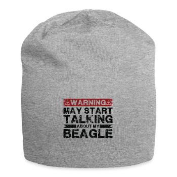 Speaking of beagles - Jersey Beanie - heather grey - Front