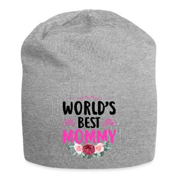 Mutter Geschenkidee für Muttertag beste Mutter - Jersey-Beanie - Grau meliert - Vorne
