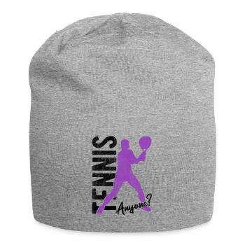 Tennisplatz Spruch Für Tennis - Jersey-Beanie - Grau meliert - Vorne