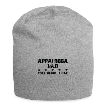 Pferdedad - Appaloosa - Jersey-Beanie - Grau meliert - Vorne