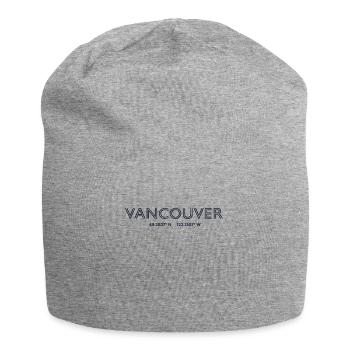 Coordonnées de la ville de Canada - Vancouver - Bonnet en jersey - gris chiné - Devant