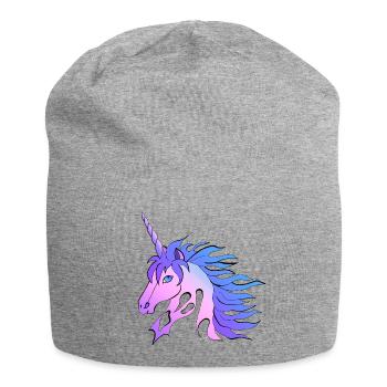 Unicorn unbelievably beautiful coloring - Jersey Beanie - heather grey - Front