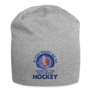 Ich Möchte, Dass Ich Talk Hockey Höre - Jersey-Beanie - Grau meliert - Vorne