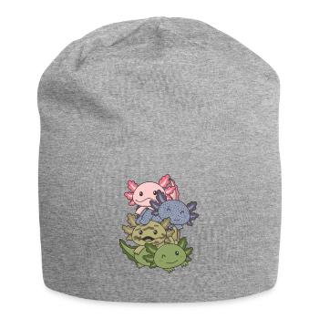 Axolotl Cute Animals kawaii Anime Funny Axolotl - Jersey Beanie - heather grey - Front