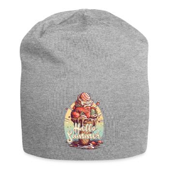 Hello Summer Eis Eiscreme Eisdiele - Jersey-Beanie - Grau meliert - Vorne