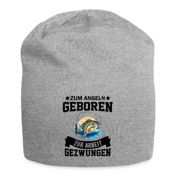 Zum Angeln geboren zum Arbeiten gezwunen Angler - Jersey-Beanie - Grau meliert - Vorne