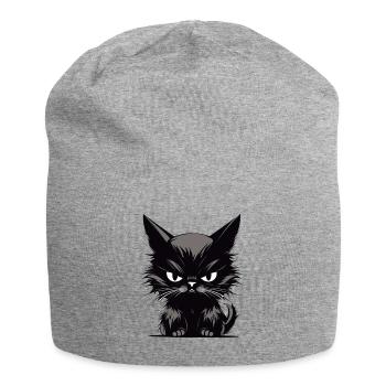 Cats Annoyed Cat Evil House Tiger - Jersey Beanie - heather grey - Front