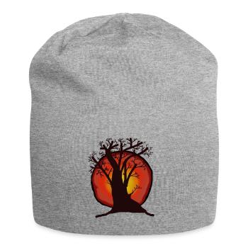 Arbre, Soleil, Coucher De Soleil, Rayons De Soleil, Forêt - Bonnet en jersey - gris chiné - Devant
