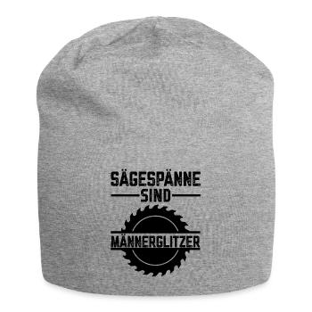 Sägespäne sind Männers Glitzer Tischler Sprüche - Jersey-Beanie - Grau meliert - Vorne