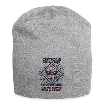 Cottons Are Great - Mom Dad - Jersey Beanie - heather grey - Front