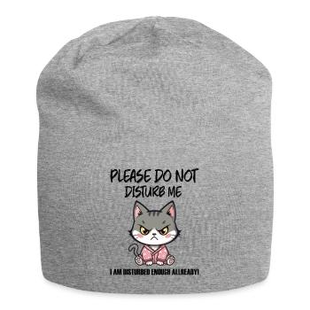 Do not disturb me an angry funny Cat böse Katze - Jersey-Beanie - Grau meliert - Vorne