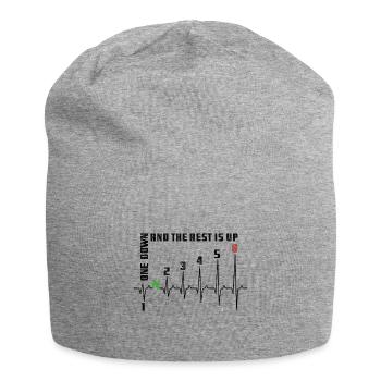 1N23456 Motorrad Gangschaltung - Adrenalin - Puls - Jersey-Beanie - Grau meliert - Vorne
