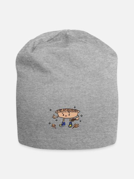 Apfelkuchen - Jersey-Beanie - Grau meliert