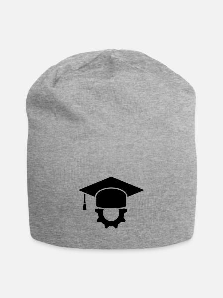 Ingenieur Doktorhut Maschinenbau Geschenk - Jersey-Beanie - Grau meliert