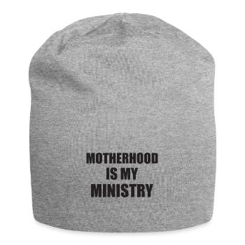 La maternité est mon ministère - Bonnet en jersey - gris chiné - Devant