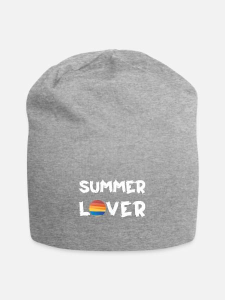 ErSa 2022. Sommerliebhaber - Ich mag den Sommer - Jersey-Beanie - Grau meliert