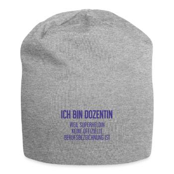 Dozentin - Mein offizieller Superhelden-Beruf! - Jersey-Beanie - Grau meliert - Vorne